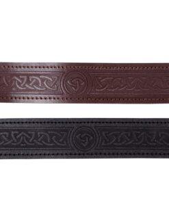Leather Kilt Belt Celtic Twist Desgin Scottish Highland Accessories Black Medium 10 71JcscczRBL