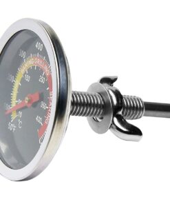 DOZYANT BBQ Charcoal Grill Smoker Temperature Gauge Pit Barbecue Thermometer Fahrenheit and Heat Indicator for Meat Cooking Port Lamb Beef, Stainless Steel Temp Gauge 2.38" 25 71JePVWb6uL