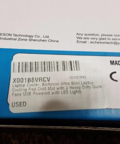 AICHESON Laptop Cooling Pad 2 1000RPM Fans Portable Computer Cooler, Blue LEDs, S007 63 71JekpOYzfL