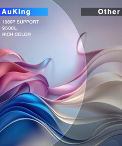 AuKing Projector, 2023 Upgraded Mini Projector, Full HD 1080P Home Theater Video Projector, Compatible with HDMI/USB/VGA/AV/Smartphone/TV Box/Laptop A- 9500 L 17 71Jf31w58hL