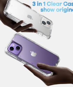 ORIbox for iPhone 14 Case for iPhone 13 Case, Heavy Duty Shockproof Anti-Fall Clear Case Crystal Clear 28 71JfGVxKcSL