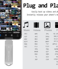 1TB USB Flash Drive for Phone, Dual USB3.1 to USB C Memory Stick 1000GB, WOFICLO High-Speed Transfer Type-c Thumb Drive for iPad Pro, Mac pro, Samsung Galaxy, PC.Black 1TB Black 13 71JfJC6PMVL