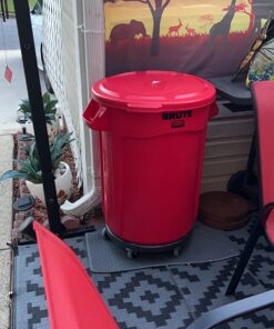 Rubbermaid Commercial Products BRUTE Heavy-Duty Round Trash/Garbage Can, 32-Gallon, Red, Waste Container Home/Garage/Mall/Office/Stadium/Bathroom 1 Pack 13 71JfNoIzsdL