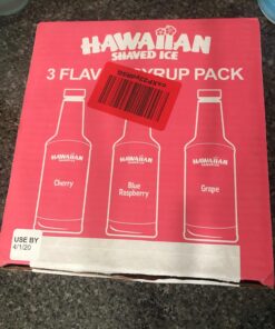 Hawaiian Shaved Ice Syrup Assortment, 3 - 16oz Bottles Of The Most Popular Flavors: Cherry, Grape, Blue Raspberry. Perfect For Shaved ice, Snow Cones, Sodas, Ice Pops, and Slushies. Allergy-friendly 16 Fl Oz (Pack of 3) 21 71Jft4bhG7L