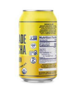 Health-Ade Canned Kombucha Tea Organic Drink, Fermented Tea with Living Probiotics, Detoxifying Acids, Supports Gut Health, Non-GMO, Vegan, Gluten Free, 12 Pack (11.5 Fl Oz Cans), Ginger-Lemon Kombucha in Cans 15 71Jg65ycztL