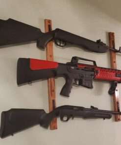 Creative Displays Gun Rack Three Place Flatiron TM Red Oak Wall Mount One Set (Handmade in The U.S.A.) 13 71JgWfbnL