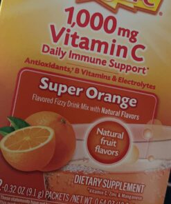 Emergen-C 1000mg Vitamin C Powder for Daily Immune Support Caffeine Free Vitamin C Supplements with Zinc and Manganese, B Vitamins and Electrolytes, Super Orange Flavor - 30 Count 30 Count (Pack of 1) 39 71JgzS0Qk5L