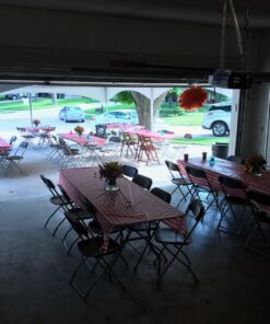 Red Gingham Plastic Tablecloth Roll With Cutter, 100' x 52" - Heavy Duty Party Table Cloth In Self Cutting Box - For Picnics, BBQs, and Birthday Parties - By Clearly Elegant Gingham Red 41 71JhVOvZ2DL