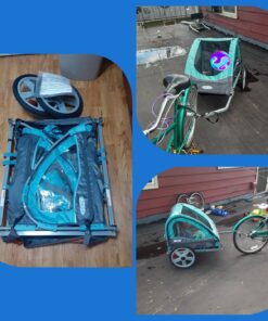 Instep Bike Trailer for Toddlers, Kids, Single and Double Seat, 2-In-1 Canopy Carrier, Multiple Colors Light Blue 37 71Jhm6MxF L