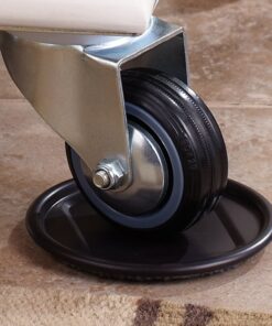 SoftTouch 2 1/2" Round Reusable Carpet Bottom Furniture Caster Cups to Protect Hardwood, Tile or Laminate Floors, Brown (4 Pack) Brown/Gray 2-1/2 Inch 9 71Jhz0XO7JL