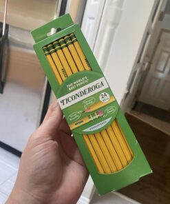 Ticonderoga Wood-Cased Pencils, Unsharpened, 2 HB Soft, Yellow, 24 Count 24 Count (Pack of 1) 23 71JibipssjL