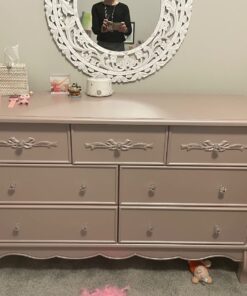 Evolur Aurora Dresser, 54x20.3x34 Inch (Pack of 1), Dusty Rose Evolur Aurora 7 Drawer Double Dresser 33 71JissYVVYL
