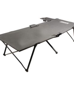 Coleman Pack-Away Camping Cot with Removable Side Table, Extra Wide Cot Fits Adults up to 6ft 6in or 300lbs, Carry Bag Included Grey 25 71JiuGGrnYL