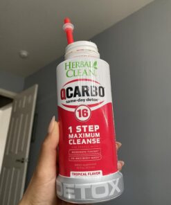 Herbal Clean QCarbo16 Same-Day Premium Detox Drink, Tropical Flavor, 16 Fl Oz 16 Fl Oz (Pack of 1) 47 71Jk1NS8sXL