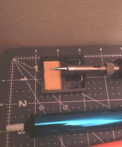 Sywon Full Set 60W 110V Electric Soldering Iron Kit with Adjustable Temperature Welding Iron, 5pcs Tips, Desoldering Pump, 2pcs Tweezers, Tin Wire Tube, Stand and 6pcs Aid Tools in PU Carry Bag 31 71Jk3qrBzDL