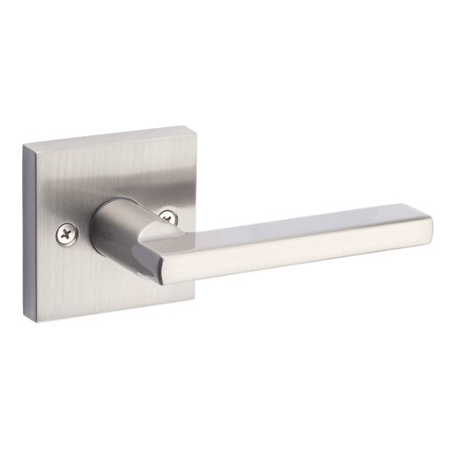 Kwikset 91570-001 Halifax Slim Square Half-Dummy Lever in Satin Nickel Square Rose Contemporary Old Version