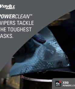 WypAll Power Clean X80 Heavy Duty Towels, Brag Box, 41041(02) 8294 (001) Blue, 1 Box with 160 Sheets 160 Count (Pack of 1) 15 71JkDKbeFLL