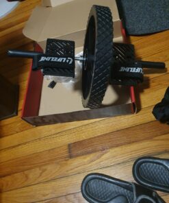 Lifeline Power Wheel for At Home Full Body Functional Fitness Strength including Abs & Core, Lower Body and Upper Body with Foot Straps for More Workout Options , Black 23 71JkWnwOYL