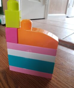 MEGA BLOKS Fisher-Price Toddler Block Toys, Big Building Bag with 80 Pieces and Storage Bag, Pink, Gift Ideas for Kids Age 1+ Years Pink Bag 34 71JkfzY9PWL