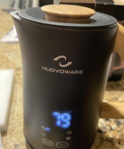 Nuovoware 4-in-1 Milk Frother and Steamer with Temperature Control Dispaly Screen, Electric Automatic Frother for Hot Chocolate Milk, Cappuccinos, Latte, Macchiato, Black 30 71JkyVkVShL