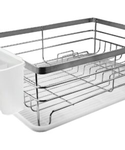 Neat-O Stainless Steel Rustproof Dish Drying Rack with Cutlery Holder and Board 23 71JlFc8wWNL