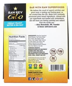 Raw Rev Vegan High-Protein Bars, Creamy Peanut Butter & Sea Salt, 12g Plant Based Protein, 13g Fiber, 1.6 Oz, Pack of 12 12 Count (Pack of 1) 12 71JlR15TqiL
