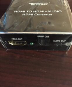 Tendak 4K x 2K HDMI to HDMI and Optical TOSLINK SPDIF + 3.5mm Stereo Audio Extractor Converter HDMI Audio Splitter Adapter(HDMI Input, HDMI + Digital/Analog Audio Output),AV-096-BK 43 71JmhU7Uv7L