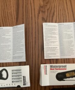 Waterproof Instant Read Digital Meat Thermometer for Cooking and Grilling, Food Thermometer with Backlight, Magnet, Calibration, and Foldable Probe, Bottle Cap Opener for Kitchen Gadgets, BBQ, Grill 33 71Jn8DDxKVL
