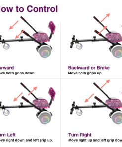 FLYING-ANT Hoverboard, 6.5 Inch Self Balancing Hoverboards with Bluetooth and LED Lights, Hover Board for Kids Teenagers A12 Black+Pink 11 71JnPcylmdL