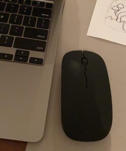 Bluetooth Mouse for iPad Pro iPad Air Rechargeable Bluetooth Wireless Mouse for MacBook pro MacBook Air Mac Laptop Chromebook Windows Laptop Desktop Computer HP PC DELL (Black) BLACK 41 71JorS64VwL