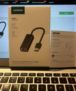 UGREEN USB to Ethernet Adapter for Laptop PC Gigabit USB 3.0 to 10 100 1000 Mbps Network Adapter USB A to RJ45 Wired LAN Adapter Compatible with Nintendo Switch MacBook Mac Mini Windows macOS Linux Black 40 71Jp3tNQe0L