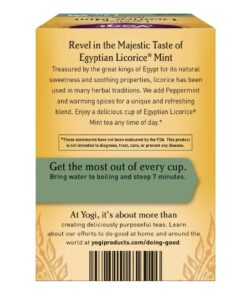 Yogi Tea, Egyptian Licorice Mint, 16 Count 16 Count (Pack of 1) 12 71JpL5AcTDL