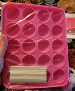 APRON HEROES- Complete Cake Pop Maker Kit, Nonstick, Silicone, Cake Pop Maker, Cake Pop Kit, with, Cake Pop Stand Holder, Cake Pop Molds, 120 Lollipop Sticks, Melting Pot, Decorating Pen, & Twist Ties BAKEWARE SET: Round Pops 47 71JpLwsNshL