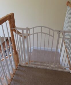 Summer Infant Multi-Use Decorative Extra Tall Safety Pet and Baby Gate,28.5'-48' Wide, 36' Tall,Pressure or Hardware Mounted, Install on Wall or Banister in Doorway or Stairway,Auto Close Door -Beige 36" Tall, 28.5 - 48.0" Wide Beige 77 71JrABvJ2wL