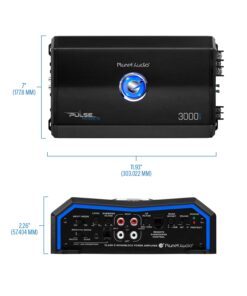 Planet Audio PL3000.1D Pulse Series Car Audio Amplifier – 3000 High Output, Monoblock, Class D, 1 Ohm Stable, Low Level Inputs, Low Pass Crossover, Mosfet Power Supply, Hook Up To Stereo and Subwoofer 3000 Watt Monoblock 19 71JsNbW1VML