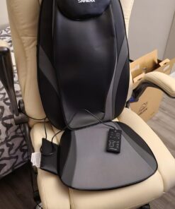 Snailax Shiatsu Massage Cushion with Heat Massage Chair Pad Kneading Back Massager for Home Office Seat use Black SL-256 30 71JsXZKyqDL