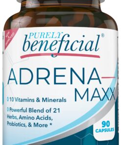PURELY beneficial ADRENA-MAXX - Natural Adrenal Supplement, 45Day Supply- Fatigue Relief, Supports Adrenal Function, Stress Response, Enhanced Energy - Pure, Organic Ingredients 10 71JstEK8qGL