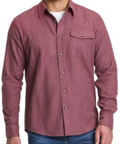 CQR Men's All Cotton Flannel Shirt, Long Sleeve Casual Button Up Plaid Shirt, Brushed Soft Outdoor Shirts Solid Wild Pink XX-Large Tall 16 71JtCQbc3xL