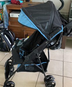 Summer Infant 3Dmini Convenience Stroller, Blue/Black – Lightweight Infant Stroller with Compact Fold, Multi-Position Recline, Canopy Pop Out Sun Visor and More Umbrella for Travel 51 71JtOiRvKML