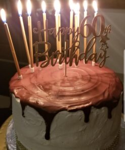 Gold Glitter Happy 60th Birthday Cake Topper,Hello 60, Cheers to 60 Years,60 & Fabulous Party Decoration 36 71JtS8kyWiL