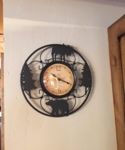 FirsTime & Co. Wildlife Wire Wall Clock, 11", Brown/Black 15 71JuTtXmeZL