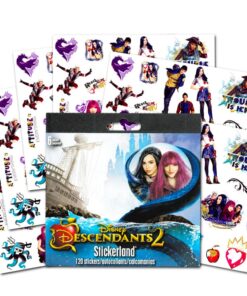 Alternative view of Disney Descendants Stickers Party Pack Bundle - Over 240 Descendants Stickers with Descendants Tattoos (12 Sticker Sheets, Descendants Party Supplies)