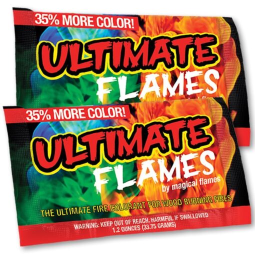 Magical Flames Fire Color Changing Packets for Campfires, Fire Pit, Outdoor Fireplaces - Camping Essentials for Kids & Adults - 12 Pack, Ultimate Flames 12 pk Ultimate - 1.2 OZ