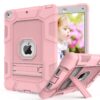 iPad Mini 5 Case, iPad Mini 4 Case, Hybrid Three Layer Armor Shockproof Rugged Drop Protection Cover Case Built with Kickstand for iPad Mini 4/5 7.9 Inch Rose gold+Gray 17 71JvfrhKSML