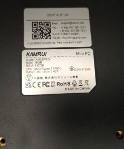 KAMRUI Mini PC Ryzen 7 5700U(8C/16T, up to 4.3GHz), Mini Computer 16GB DDR4 RAM 512GB M.2 2280 NVME SSD Mini PC Gaming, 4K Dual Display Mini Desktop Support WiFi6/BT5.2/Dual Channel AMD Ryzen 7 5700U 16+512GB 38 71JvgdOEgNL
