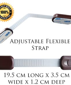 Alternative view of Baby Safety Locks | Child Proof Cabinets, Drawers, Appliances, Toilet Seat, Fridge and Oven | Tools Not Required | Uses 3M Adhesive with Adjustable Strap and Latch System (6-Pack, Brown)