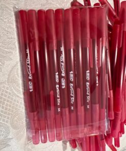 BIC Round Stic Xtra Life Ballpoint Pens, Medium Point (1.0mm), Red, 12-Count Pack, Stick Pens for Office Supplies (GSM11-RED) 12 Count (Pack of 1) Ballpoint Pen 37 71Jy4XicZcL