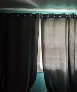 Amazon Basics Portable Window Blackout Curtain Shade with Suction Cups for Travel, 2-Pack, 78"L x 50"W, Black 37 71Jy7UdzDuL