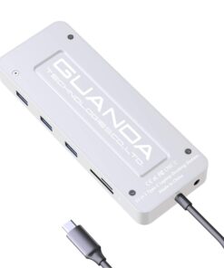 Alternative view of Laptop Docking Station, USB C PD Charging Hub, 13-in-1 C Hub with Ethernet, HDMI, DP, VGA, 4 Port-USB 3.0, Micro/SD/TF Memory Card Readers for MacBook Pro, Sharp Dynabook Computers - GD9 Silver