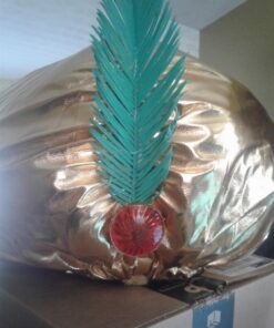 Forum Novelties mens Giant Turban Costume Accessory Party Supplies, Jumbo Gold/Purple, One Size US 11 71Jyw7OypyL